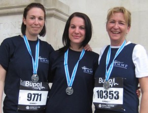 Jenny and Hilary Rigg with their friend Beth